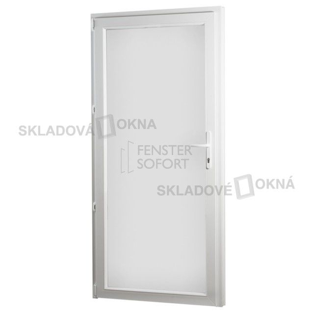 Skladova-okna Vedlejší vchodové dveře PREMIUM plné levé 980 x 2080 mm barva bílá - Skladová Okna