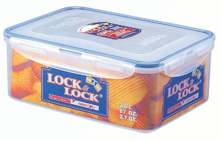 LOCKNLOCK Dóza na potraviny LOCK, objem 2, 6 l, 17 x 24 x 9, 1 cm - Kitos.cz