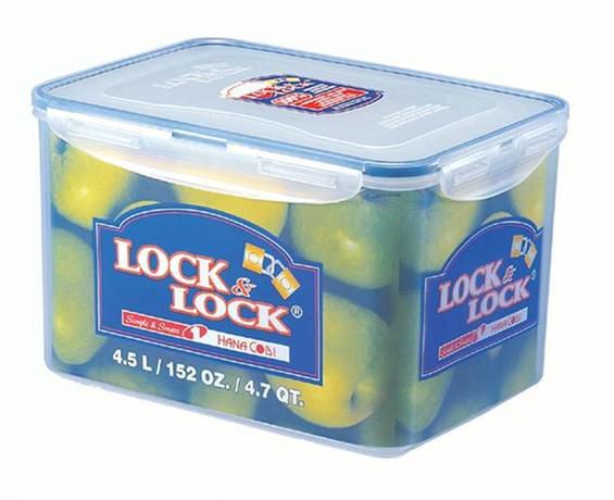 LOCKNLOCK Dóza na potraviny LOCK, objem 4, 5 l, 17 x 24 x 14, 5 cm - Kitos.cz