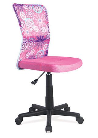 Kancelářská židle, šedá mesh, plastový kříž, síťovina černá Růžová - Favi.cz
