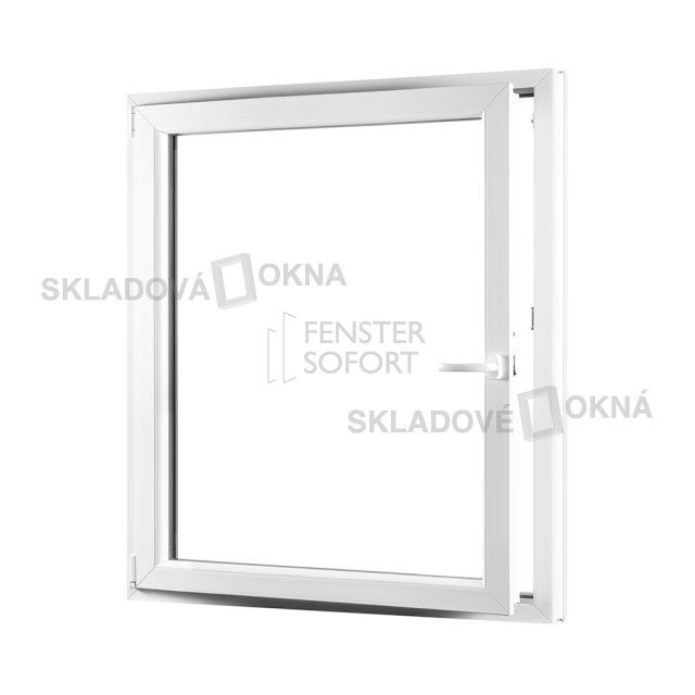 Skladova-okna Jednokřídlé plastové okno PREMIUM otvíravo-sklopné levé 1100 x 1400 mm barva bílá - Skladová Okna