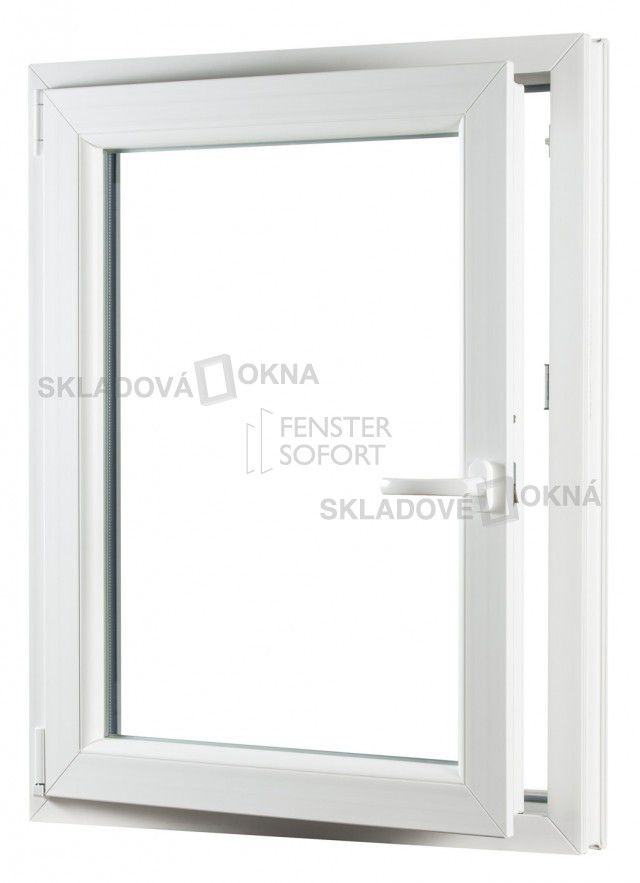 Skladova-okna Jednokřídlé plastové okno PREMIUM otvíravo-sklopné levé 650 x 800 barva bílá - Skladová Okna
