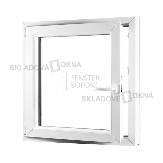 Skladova-okna Jednokřídlé plastové okno PREMIUM otvíravo-sklopné levé 800 x 900 mm barva bílá - Skladová Okna