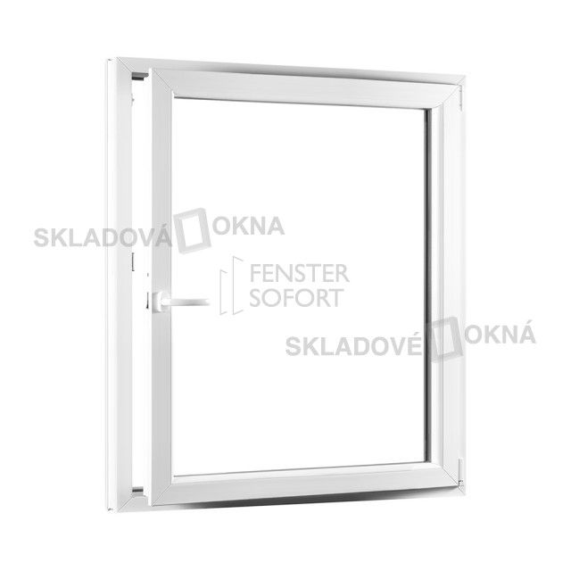 Skladova-okna Jednokřídlé plastové okno PREMIUM otvíravo-sklopné pravé 1100 x 1400 mm barva bílá - Skladová Okna