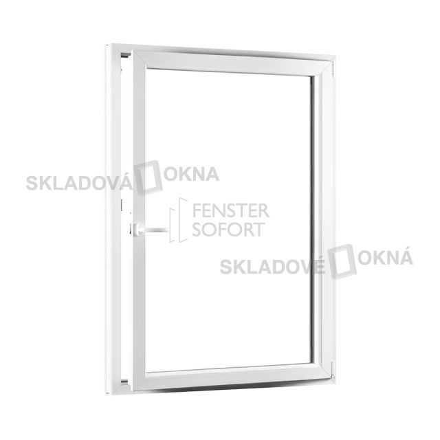 Skladova-okna Jednokřídlé plastové okno PREMIUM otvíravo-sklopné pravé 1150 x 1750 mm barva bílá - Skladová Okna