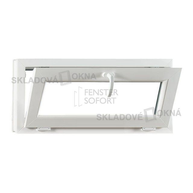 Skladova-okna Sklopné plastové okno PREMIUM 900 x 420 mm barva bílá - Skladová Okna