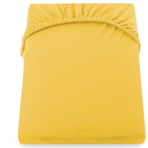 Žluté prostěradlo DecoKing Amber Collection, 200-220 x 200 cm - Bonami.cz