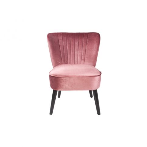 Růžová židle se sametovým potahem Leitmotiv Luxury - Bonami.cz