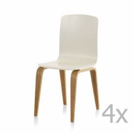 Bonami.cz: Sada 4 bílých jídelních židlí Geese 