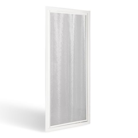 Jednokřídlé sprchové dveře CDO1 do niky nebo s pevnou stěnou CDB Pevná stěna šířky 800 mm výplní Tra - Aquakoupelna.cz