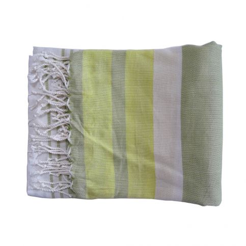 Limetkově zelená ručně tkaná osuška z prémiové bavlny Homemania Rio Hammam, 100 x 180 cm - Bonami.cz