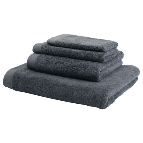 Tmavě šedý ručník s příměsí bavlny Aquanova Riga, 30 x 50 cm - Bonami.cz