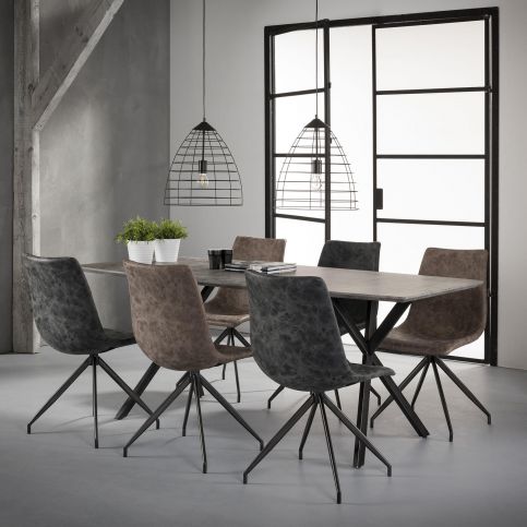 Jídelní židle Concrete Wax PU Black - Nábytek aldo - NE