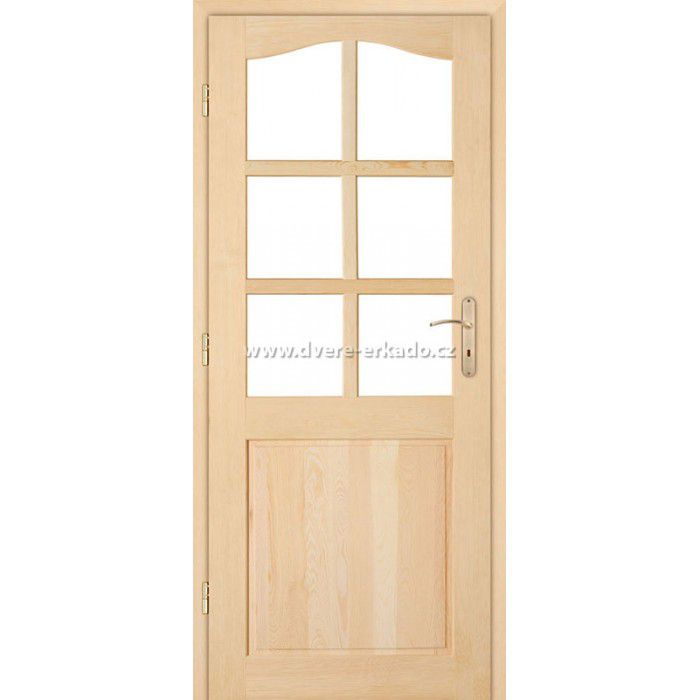 ERKADO Dřevěné masivni dveře masiv z borovice LONDÝN 2/6 - ERKADO CZ s.r.o.