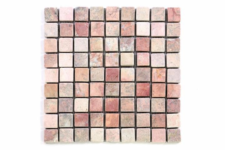 Divero Garth Mramorová mozaika - červená 1 m2- 30x30x0,4 cm - Kokiskashop.cz