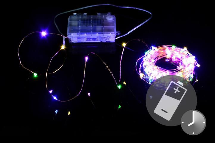 Nexos LED osvětlení - měděný drát - 100 LED barevné - Kokiskashop.cz