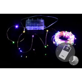 Nexos LED osvětlení - měděný drát - 100 LED barevné