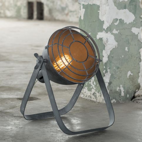 Retro stolní lampa ve tvaru reflektoru - Nábytek aldo - NE