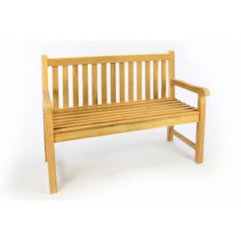 Divero Zahradní dřevěná lavice - neošetřené týkové dřevo - 120 cm