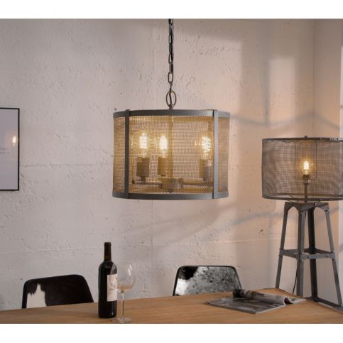 INV Závěsné svítidlo Soffitta 40cm kovově šedá - Design4life