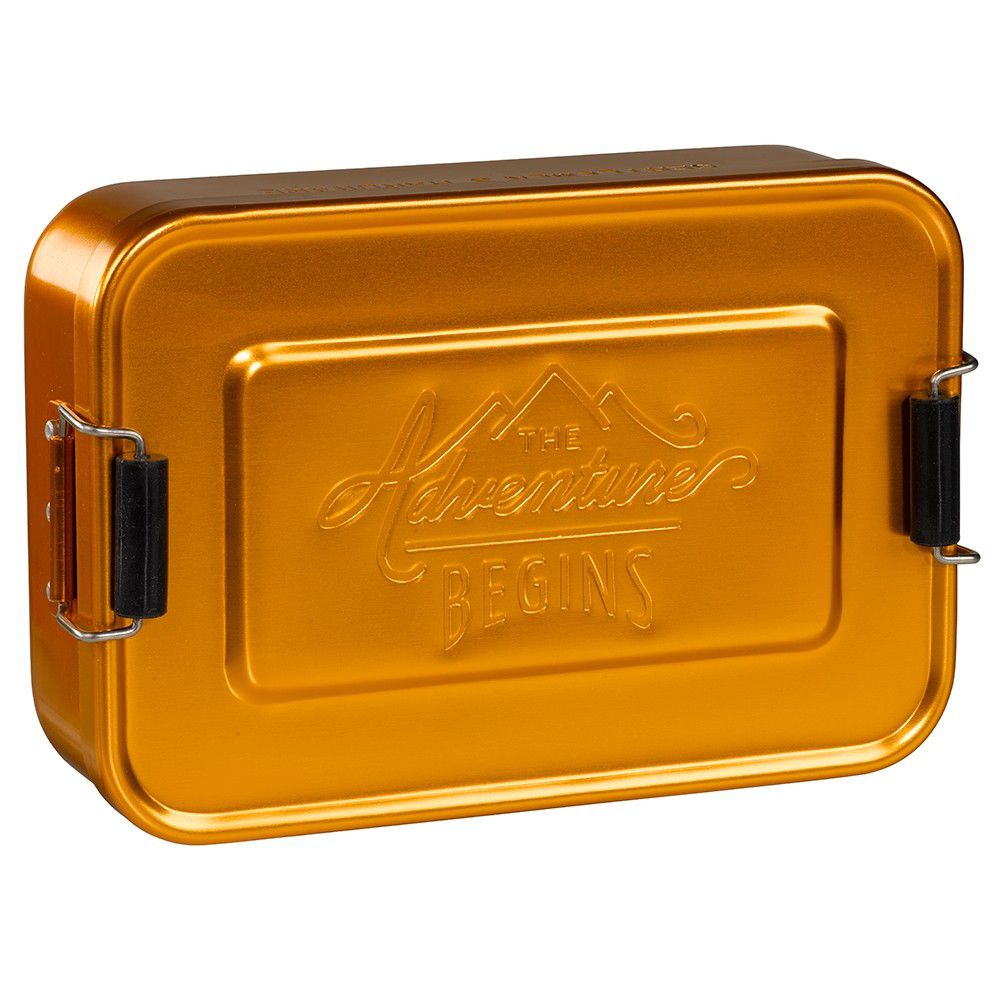 Hliníkový box na svačinu ve zlaté barvě Gentlemen\'s Hardware Gold Tin, 120 x 101 x 30 mm - Bonami.cz