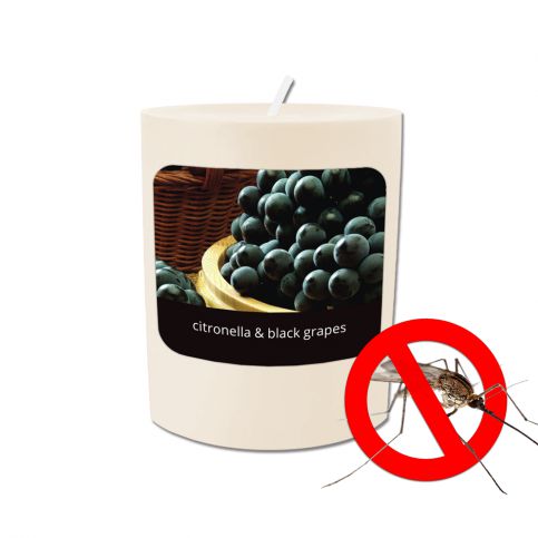 votivní svíčka ve skle | Citronella & Black Grapes - JCandles