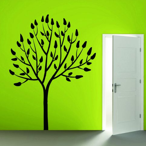 Samolepka na zeď - Strom s listy (45x60 cm) - PopyDesign - Popydesign