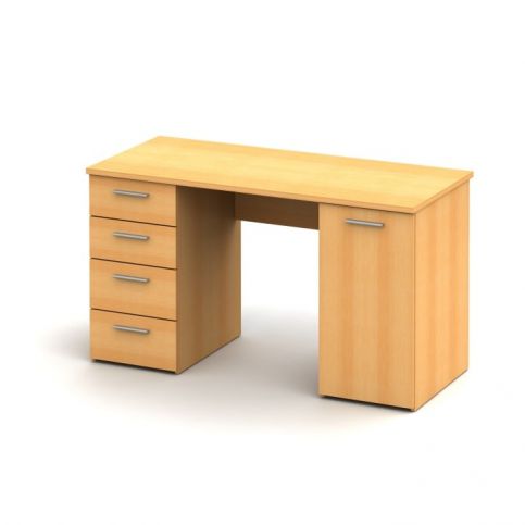 PC stůl, buk, DTD laminovaná, EUSTACH - maxi-postele.cz