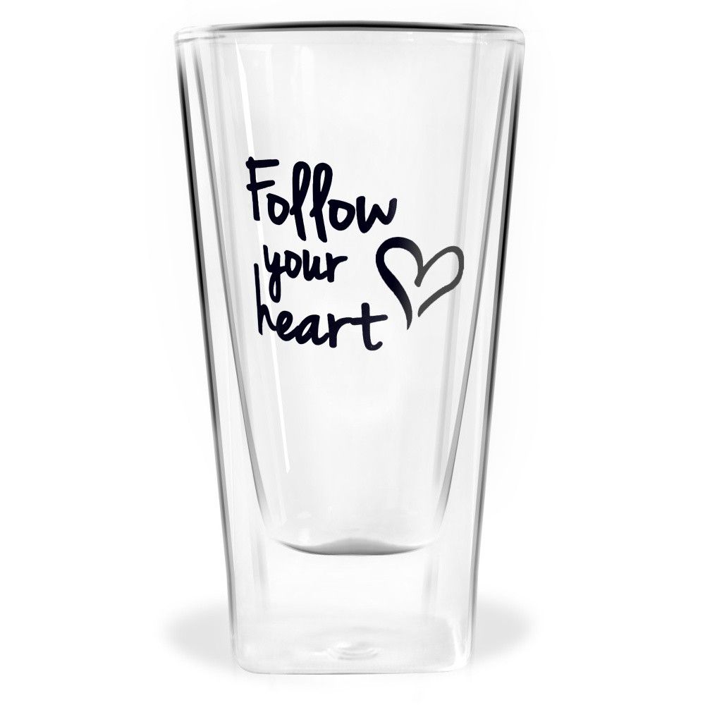 Dvojitá sklenice Vialli Design Follow Your Heart, 300 ml - Bonami.cz