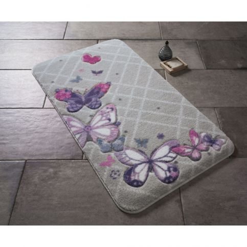 Koupelnová předložka Confetti Bathmats Butterfly Plaid Purple, 50 x 57 cm - Bonami.cz