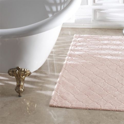 Růžová koupelnová předložka Confetti Bathmats Arven Powder, 40 x 60 cm - Favi.cz