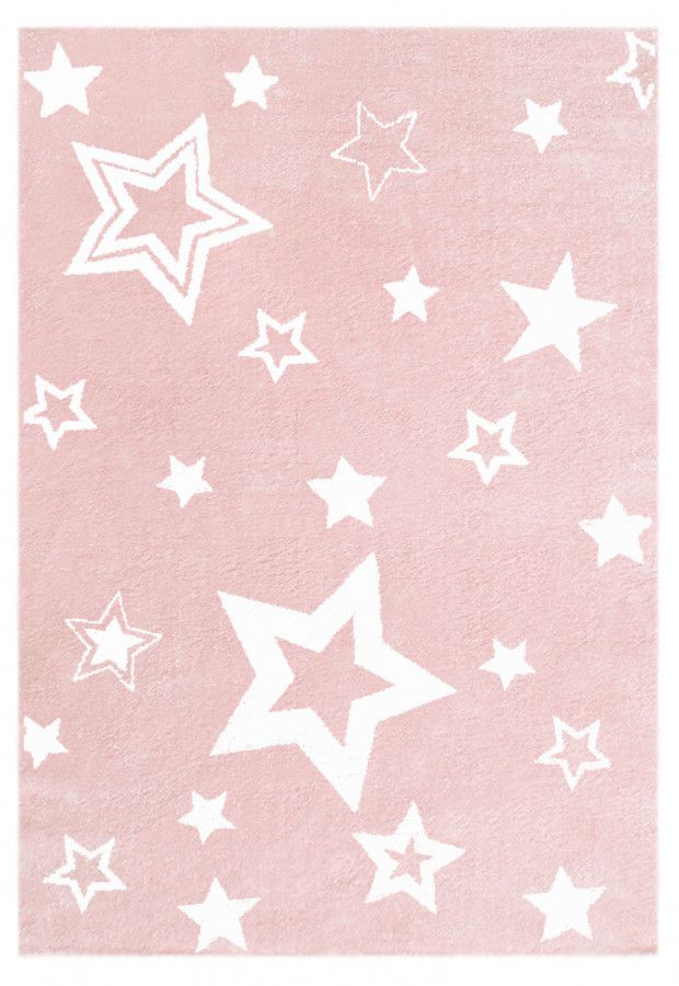 Forclaire Dětský koberec STARLIGHT růžová/bílá 100x160 cm - ATAN Nábytek