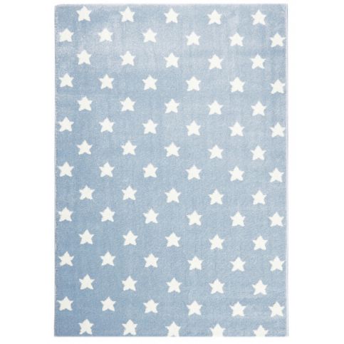 Forclaire Dětský koberec LITTLE STARS modrá/bílá 160x230 cm - ATAN Nábytek