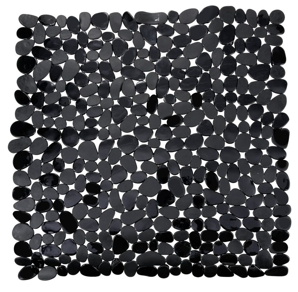 Černá protiskluzová koupelnová podložka Wenko Paradise, 54 x 54 cm - Bonami.cz