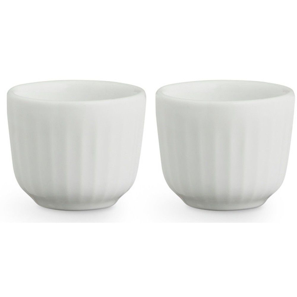 Sada 2 bílých porcelánových misek na vajíčka Kähler Design Hammershoi, ⌀ 8 cm - Bonami.cz