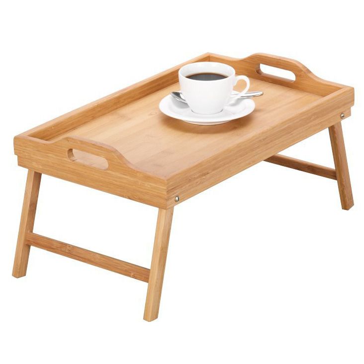 Snídaňový stolek, bambusový podnos s nohama, 50x30 cm, ZELLER - EMAKO.CZ s.r.o.