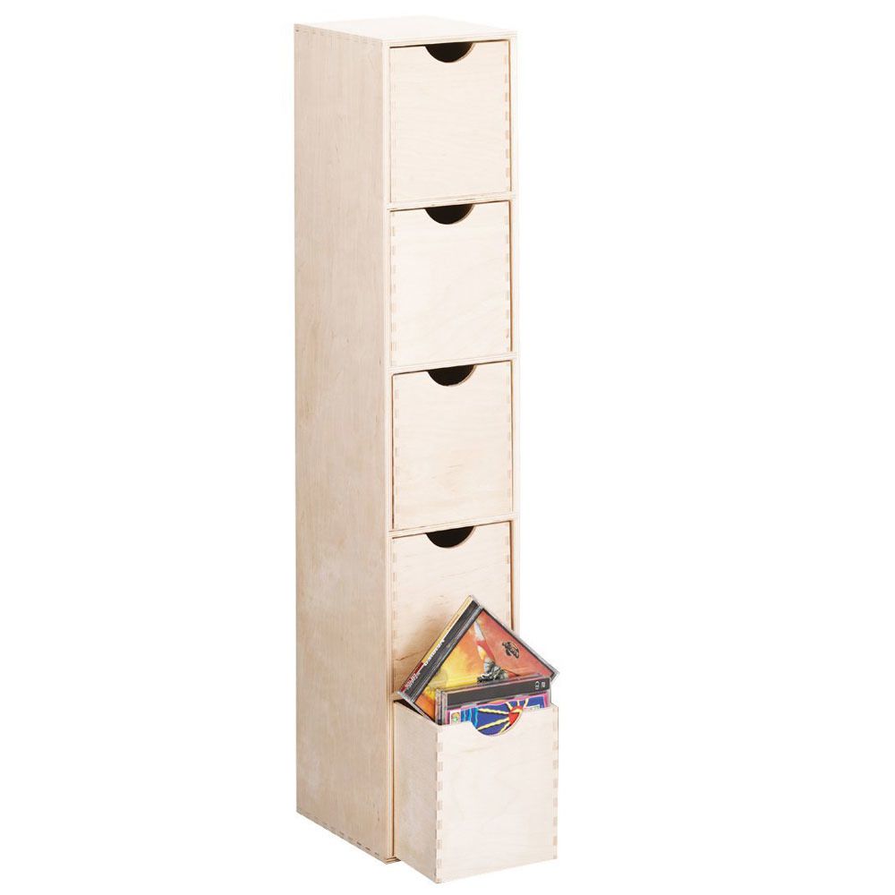 Skříňka na drobnosti, s 5 zásuvkami, dřevěný, 86x21x18 cm, ZELLER - EMAKO.CZ s.r.o.