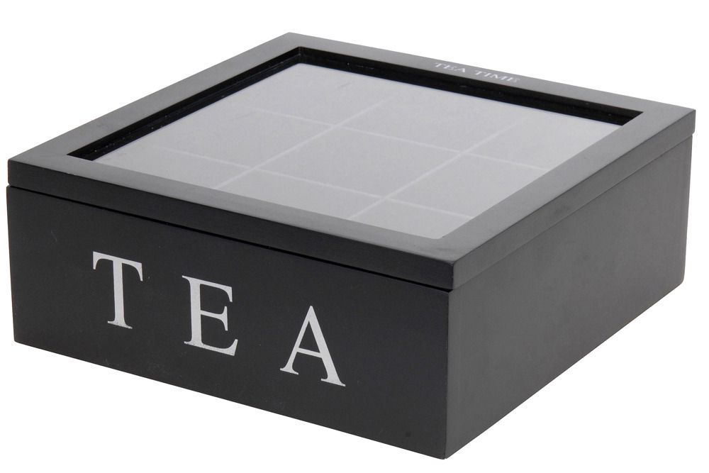 Home Styling Collection Dřevěná krabička na čaj TEA, 9 přihrádek - 4home.cz