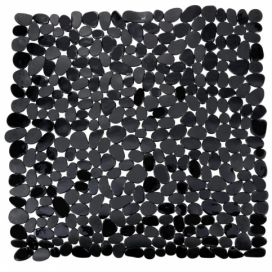 Černá protiskluzová koupelnová podložka Wenko Paradise, 54 x 54 cm