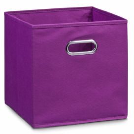 Úložný box, fialový, 32 x 32 x 32 cm, textilní, ZELLER