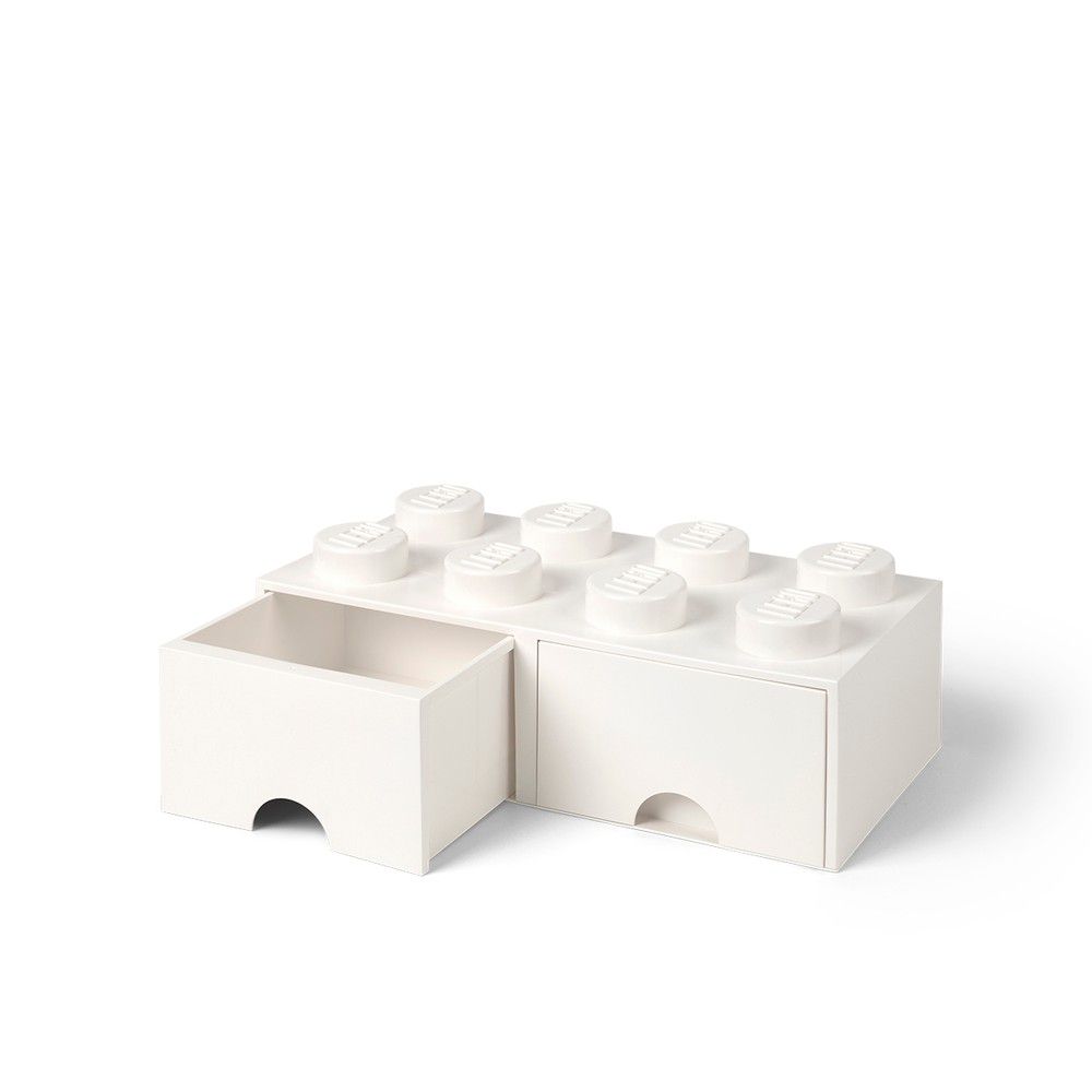 Slonovinově bílý úložný box se dvěma šuplíky LEGO® - Bonami.cz