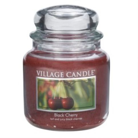 Village Candle Vonná svíčka ve skle, Černá třešeň - Black Cherry, 397 g, 397 g - 4home.cz