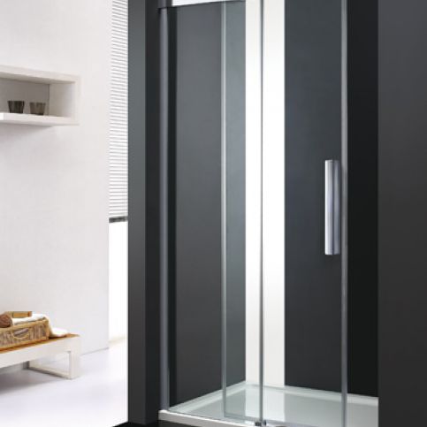 Nobel B2 - Luxusní sprchové dveře zasouvací s brzdou 142-146cm, sklo 8mm - Aquakoupelna.cz