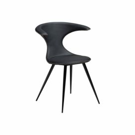 ​​​​​Dan-Form Černá kožená jídelní židle DAN-FORM Flair II.