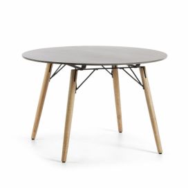 Bonami.cz: Jídelní stůl se světle šedou deskou La Forma Tropo, Ø 120 cm
