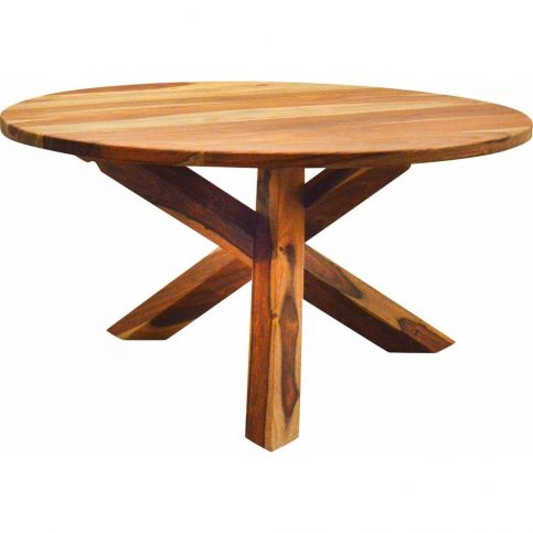 Jídelní stůl z mangového dřeva Støraa Cleveland, Ø 137 cm - Bonami.cz