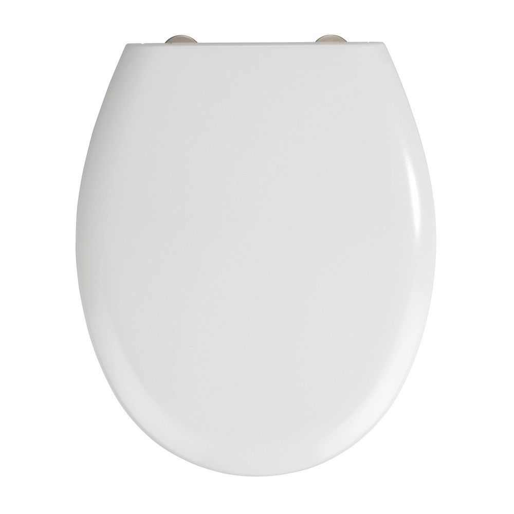 Bílé WC sedátko se snadným zavíráním Wenko Rieti, 44,5 x 37 cm - Bonami.cz
