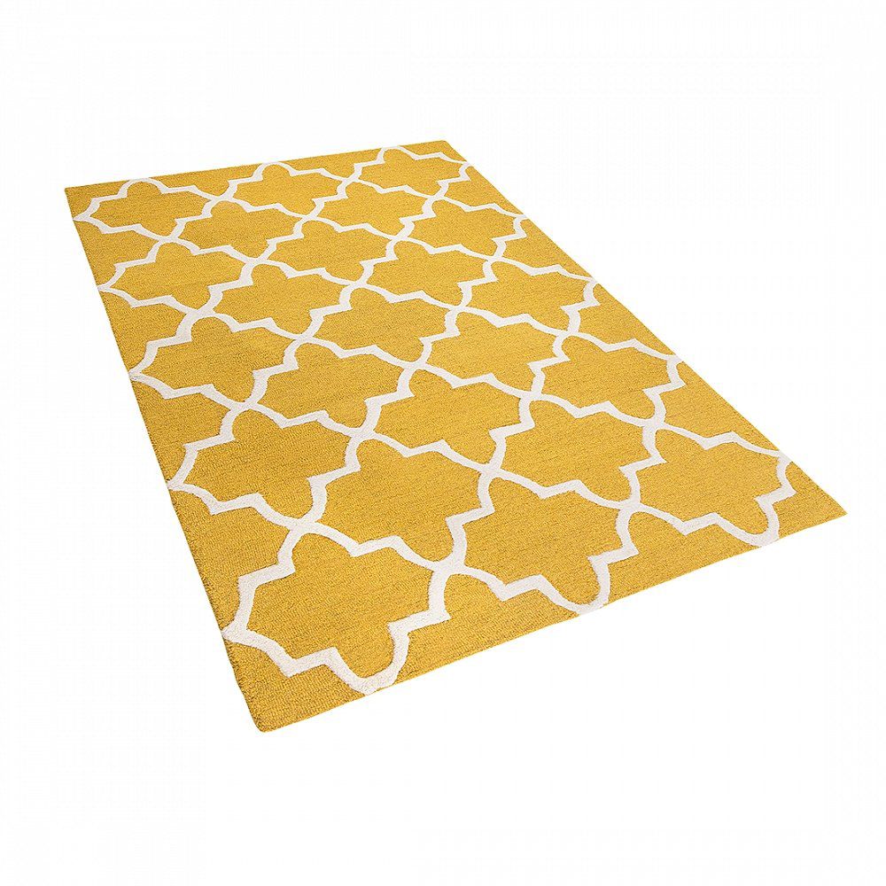 Žlutý bavlněný koberec 160x230 cm SILVAN - Beliani.cz