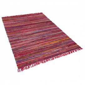 Krátkovlasý barevný bavlněný koberec 160x230 cm DANCA Beliani.cz