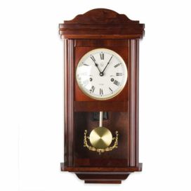 Stilista THESEUS Nástěnné kyvadlové hodiny mahagon - 60 cm